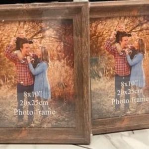 Brand new!!Photo frames 8”*10” 2-pack walnut wood grain